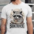 Booktrovert Raccoon Reading And Coffee For Book Lover Unisex Jersey T-Shirt Booktrovert Raccoon Reading And Coffee For Book Lover Unisex Jersey T-Shirt