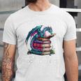 Bookworm Please I'm A Book Dragon Blue Dragon Unisex Jersey T-Shirt