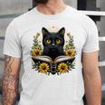 Cat For Women Book Lover Cute Cat And Book Unisex Jersey T-Shirt Cat For Women Book Lover Cute Cat And Book Unisex Jersey T-Shirt