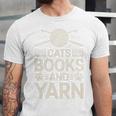 Cats Books And Yarn Crocheter Crocheting Unisex Jersey T-Shirt
