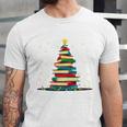 Christmas Tree Of Books Holiday Unisex Jersey T-Shirt Christmas Tree Of Books Holiday Unisex Jersey T-Shirt