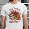 Cozy Readers Book Society Fall Autumn Floral Pumpkin Season Unisex Jersey T-Shirt Cozy Readers Book Society Fall Autumn Floral Pumpkin Season Unisex Jersey T-Shirt