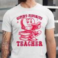 Cupid's Favorite Teacher Valentines Day Heart Book Lover Unisex Jersey T-Shirt