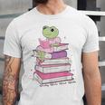 Cute Book Lover Frog Pretty Girls Read Books Kawaii Reading Unisex Jersey T-Shirt Cute Book Lover Frog Pretty Girls Read Books Kawaii Reading Unisex Jersey T-Shirt