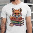 Cute Nerdy Fox Read Books Be Kind Stay Weird Book Club Premium Tri-Blend Unisex Jersey T-Shirt