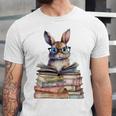 Cute Reading Bunny With Glasses Books Bookworm Reader Book Premium Tri-Blend Unisex Jersey T-Shirt Cute Reading Bunny With Glasses Books Bookworm Reader Book Premium Tri-Blend Unisex Jersey T-Shirt