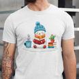 Cute Winter Cozy Snowman Reading Book Lovers Xmas Snowman Unisex Jersey T-Shirt Cute Winter Cozy Snowman Reading Book Lovers Xmas Snowman Unisex Jersey T-Shirt