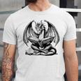 Dragon Reading Book Bookworm Books Dragon Lover Learning Unisex Jersey T-Shirt