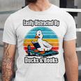 Ducks Books Lover Easily Distracted By Ducks & Books Unisex Jersey T-Shirt Ducks Books Lover Easily Distracted By Ducks & Books Unisex Jersey T-Shirt