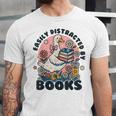 Easily Distracted By Books Read Goose Lover Bookworm Reading Unisex Jersey T-Shirt Easily Distracted By Books Read Goose Lover Bookworm Reading Unisex Jersey T-Shirt