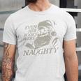 Even Her Books Were Naughty Santa Reading Christmas Unisex Jersey T-Shirt Even Her Books Were Naughty Santa Reading Christmas Unisex Jersey T-Shirt