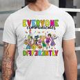Everyone Communicates Differently Book Teacher Outfit Unisex Jersey T-Shirt