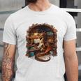 Fantasy Dragon Reading Book Lover Unisex Jersey T-Shirt Fantasy Dragon Reading Book Lover Unisex Jersey T-Shirt