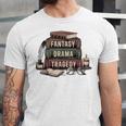 Fantasy Drama Tragedy Gothic Book Lover Bookworm Unisex Jersey T-Shirt Fantasy Drama Tragedy Gothic Book Lover Bookworm Unisex Jersey T-Shirt