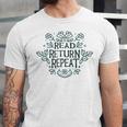 Floral “Read Return Repeat” Book Lovers Readers Librarians Unisex Jersey T-Shirt Floral “Read Return Repeat” Book Lovers Readers Librarians Unisex Jersey T-Shirt