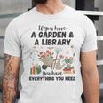 Gardening & Library Lover Books Reading Plants Cute Unisex Jersey T-Shirt Gardening & Library Lover Books Reading Plants Cute Unisex Jersey T-Shirt