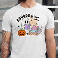 Ghost Reading Halloween Women Teacher Book Lover Unisex Jersey T-Shirt Ghost Reading Halloween Women Teacher Book Lover Unisex Jersey T-Shirt