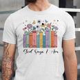 God Says I Am Floral Book Cute Christian Girl Teen Religious Unisex Jersey T-Shirt