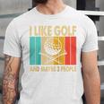 I Like Golf And Maybe 3 People Introvert Raglan Baseball Tee Unisex Jersey T-Shirt
