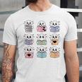 Halloween Ghosts Reading Books Pattern Spooky Kawaii Anime Unisex Jersey T-Shirt Halloween Ghosts Reading Books Pattern Spooky Kawaii Anime Unisex Jersey T-Shirt
