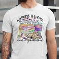 Happiness Is Coffee And a Good Book Women Love Reading Book Unisex Jersey T-Shirt