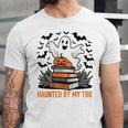 Haunted By My TBR Boo Halloween Book Lover Librarian Unisex Jersey T-Shirt Haunted By My TBR Boo Halloween Book Lover Librarian Unisex Jersey T-Shirt