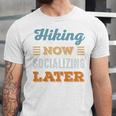 Hiking Now Minimal Socializing Introvert Vintage Unisex Jersey T-Shirt Hiking Now Minimal Socializing Introvert Vintage Unisex Jersey T-Shirt