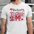HUGvyn One Loved Teacher Valentine Book Heart Reading Bow Unisex Jersey T-Shirt HUGvyn One Loved Teacher Valentine Book Heart Reading Bow Unisex Jersey T-Shirt