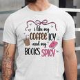 Iced Coffee & Reading Smut Books Girly Spicy Novels Unisex Jersey T-Shirt Iced Coffee & Reading Smut Books Girly Spicy Novels Unisex Jersey T-Shirt