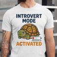 Introvert Mode Activated Low Social Battery Box Turtle Unisex Jersey T-Shirt Introvert Mode Activated Low Social Battery Box Turtle Unisex Jersey T-Shirt