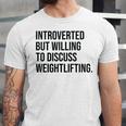 Introverted Weightlifter Gym Weightlifting Introvert Unisex Jersey T-Shirt Introverted Weightlifter Gym Weightlifting Introvert Unisex Jersey T-Shirt