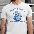 Just a Girl Who Loves Books Book Lover Bookish Unisex Jersey T-Shirt Just a Girl Who Loves Books Book Lover Bookish Unisex Jersey T-Shirt
