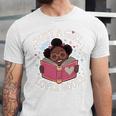 Just A Girl Who Loves Books Cute African American Afro Unisex Jersey T-Shirt