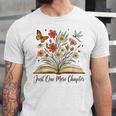 Just One More Chapter Open Book Flowers Unisex Jersey T-Shirt