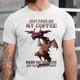 Just Pour Me My Coffee Hand Me My Book And Slowly Back Away Premium Unisex Jersey T-Shirt Just Pour Me My Coffee Hand Me My Book And Slowly Back Away Premium Unisex Jersey T-Shirt