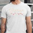 Librarian Valentines Day Daisy School Library Book Lover Premium Unisex Jersey T-Shirt