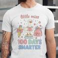Little Miss 100 Days Smarter Cute Goose Reading Books Girls Unisex Jersey T-Shirt Little Miss 100 Days Smarter Cute Goose Reading Books Girls Unisex Jersey T-Shirt