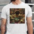 Melanin Afro Women Educated Reading Book History Girls Unisex Jersey T-Shirt