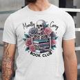 Morally Grey Skeleton Reading Smut Smutty Spicy Books Lover Unisex Jersey T-Shirt