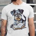 Nerdy Schnauzer Dog Book Lover Glasses Cute Pet For Men Women Kids Unisex Jersey T-Shirt Nerdy Schnauzer Dog Book Lover Glasses Cute Pet For Men Women Kids Unisex Jersey T-Shirt