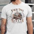 North Pole Book-Club Hot Cocoa Served Daily Christmas Book Unisex Jersey T-Shirt North Pole Book-Club Hot Cocoa Served Daily Christmas Book Unisex Jersey T-Shirt