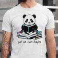 Panda Reading Chapter Books Unisex Jersey T-Shirt Panda Reading Chapter Books Unisex Jersey T-Shirt