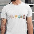 The Perfect Weekend Camping Essentials Wine Books Campfire Unisex Jersey T-Shirt