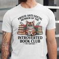 Proud Introverted Book Club Anti Social Reader Pet Cat Unisex Jersey T-Shirt Proud Introverted Book Club Anti Social Reader Pet Cat Unisex Jersey T-Shirt