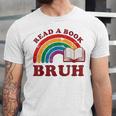 Read A Book Bruh Rainbow Vintage Reading Library Student Unisex Jersey T-Shirt Read A Book Bruh Rainbow Vintage Reading Library Student Unisex Jersey T-Shirt