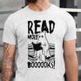 Read More Books Ghost Halloween Reading Teacher Literacy Unisex Jersey T-Shirt