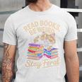 Read Books Be Weird Stay Feral Cat Unisex Jersey T-Shirt Read Books Be Weird Stay Feral Cat Unisex Jersey T-Shirt