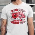 Read Your Heart Out Valentine's Day Retro Teacher Bookish Unisex Jersey T-Shirt
