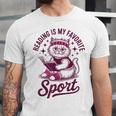 Reading Is My Favorite Sport Cat And Book Lover Women Unisex Jersey T-Shirt Reading Is My Favorite Sport Cat And Book Lover Women Unisex Jersey T-Shirt