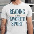 Reading Is My Favorite Sport Literary Book Lover Typography Unisex Jersey T-Shirt Reading Is My Favorite Sport Literary Book Lover Typography Unisex Jersey T-Shirt